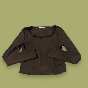 black lace long sleeve top